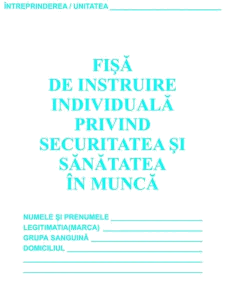 Office Max Fisa individuala instructaj SSM cu declaratie traseu
