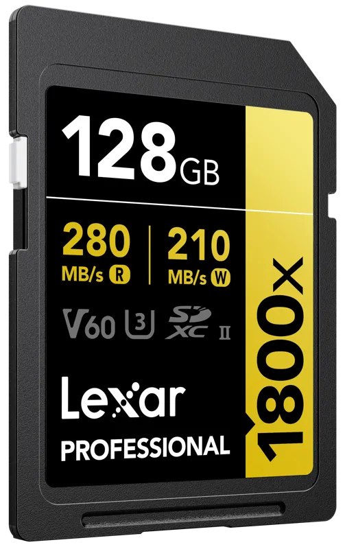 Lexar SDXC Pro 1800x U3 UHS-II R280/W210 (V60) 128GB 