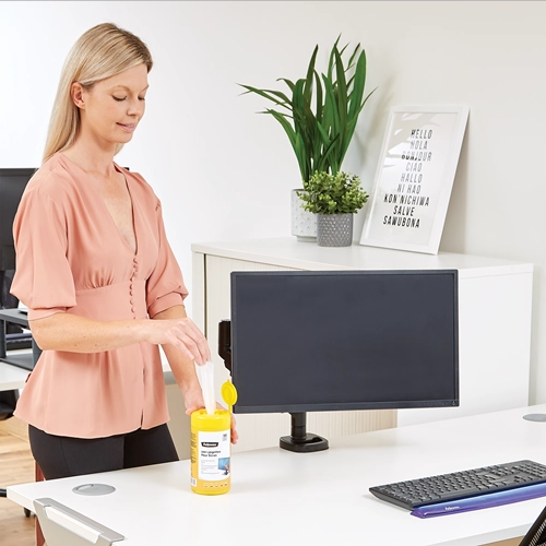 Fellowes Servetele umede pentru curatat monitorul, 100buc 