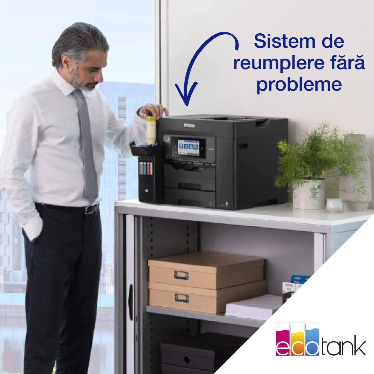 Epson EcoTank L6550 multifunctional CISS A4 fax C11CJ30402 angle