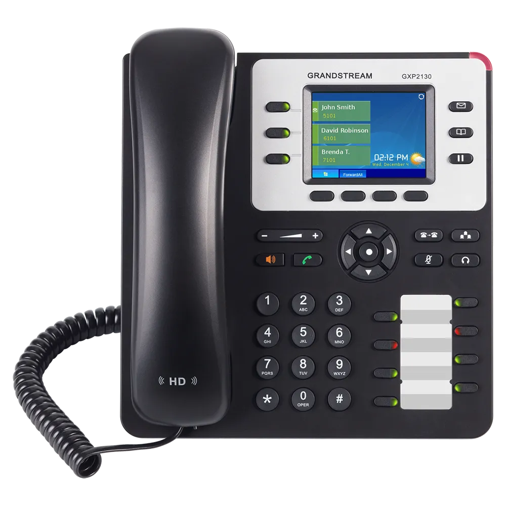 Grandstream Networks GXP2130 High-end IP phone, 3 SIP accounts, 3 lines, 2x GbE, PoE 