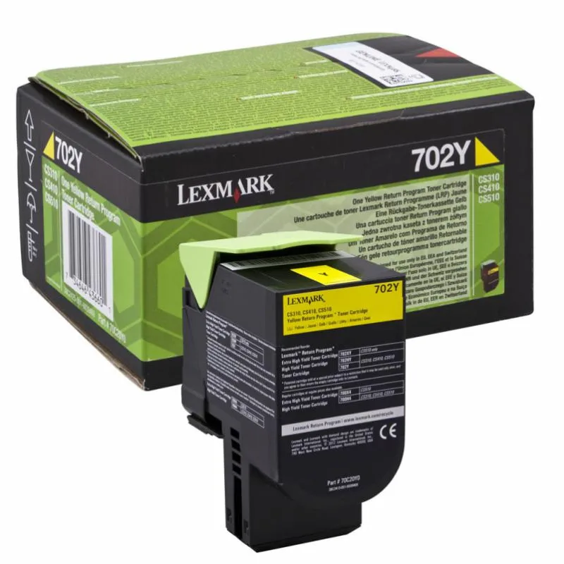 Lexmark 70C20Y0 Cartus toner Yellow, ORIGINAL, Return Program, Standard Capacity, 1k