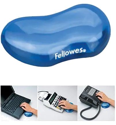 Fellowes Crystal Gel Flex Rest Blue - suport incheietura din gel, ergonomic 