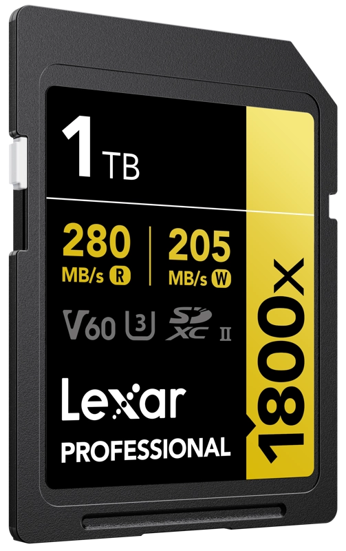 Lexar SDXC Pro 1800x U3 UHS-II R280/W210 (V60) 1TB 