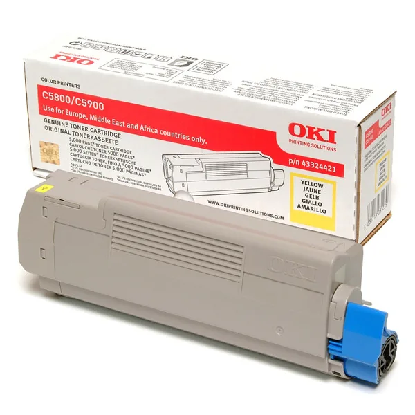 43324421 Toner original Yellow pt OKI C5800, C5900, C5550 MF