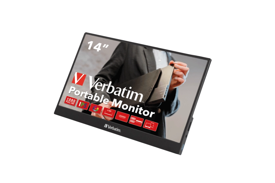 Verbatim PM-14 monitor portabil 14 inch IPS FHD USB-C HDMI 