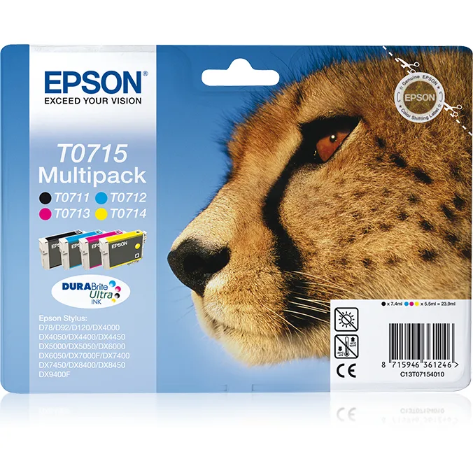 Epson Multipack cartuse T0715 C13T07154010 BK/C/M/Y originale