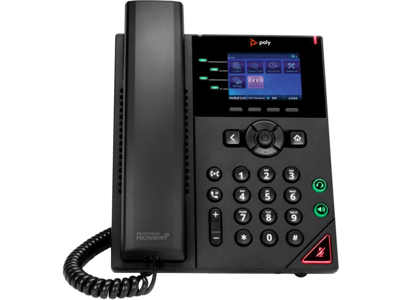 HP Poly OBi VVX 250 4-Line IP Phone and PoE-enabled