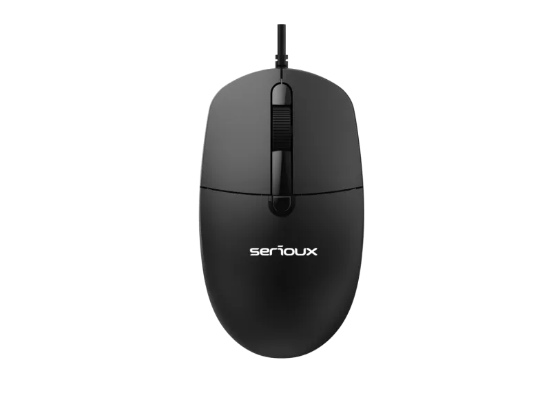 Serioux Kit tastatura si mouse cu fir USB 104 taste 1600 DPI 