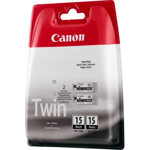 Canon BCI-15Bk Black ink cartridge for i70 , i80 (2pcs/pack)