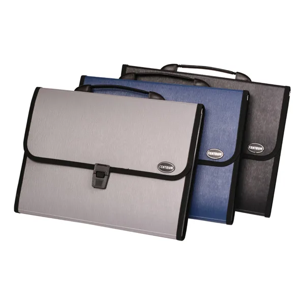 Centrum Servieta plastic A4 cu maner, 2 compartimente