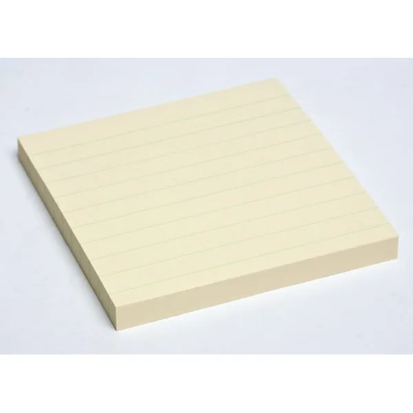 Office Notes adeziv 100x100mm 100 file galben pastel liniat