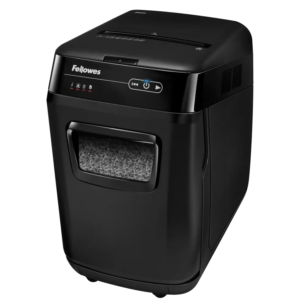 Fellowes Distrugator documente AutoMax 200M, ADF 200 coli, 10 coli manual, 2x14 mm, P-5, cos 32L