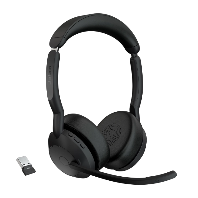 Jabra Casca EVOLVE2 55 UC 25599-989-999, binaural, On-Ear, Bluetooth, USB-A, Link 380a