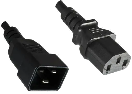MicroConnect Prelungitor alimentare C13 la C20 0.5m negru