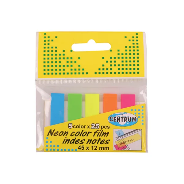 Centrum Index adeziv plastic 45x12mm 5 culori neon
