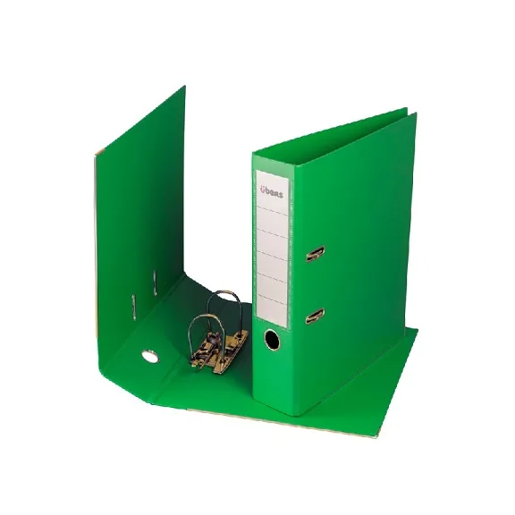 Ubers Biblioraft dublu plastifiat 8cm verde, margini metalice