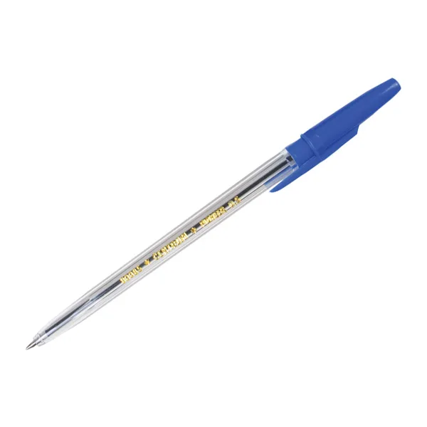 Office Pix albastru corp transparent scriere fina capac ventilat