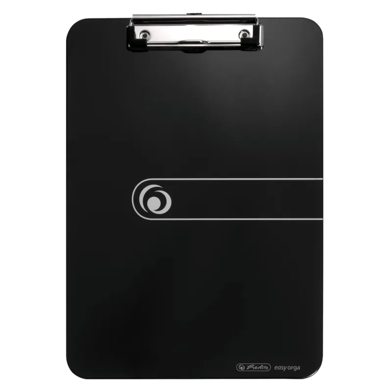 Herlitz Clipboard A4 plastic rigid negru, nichelat si agatare