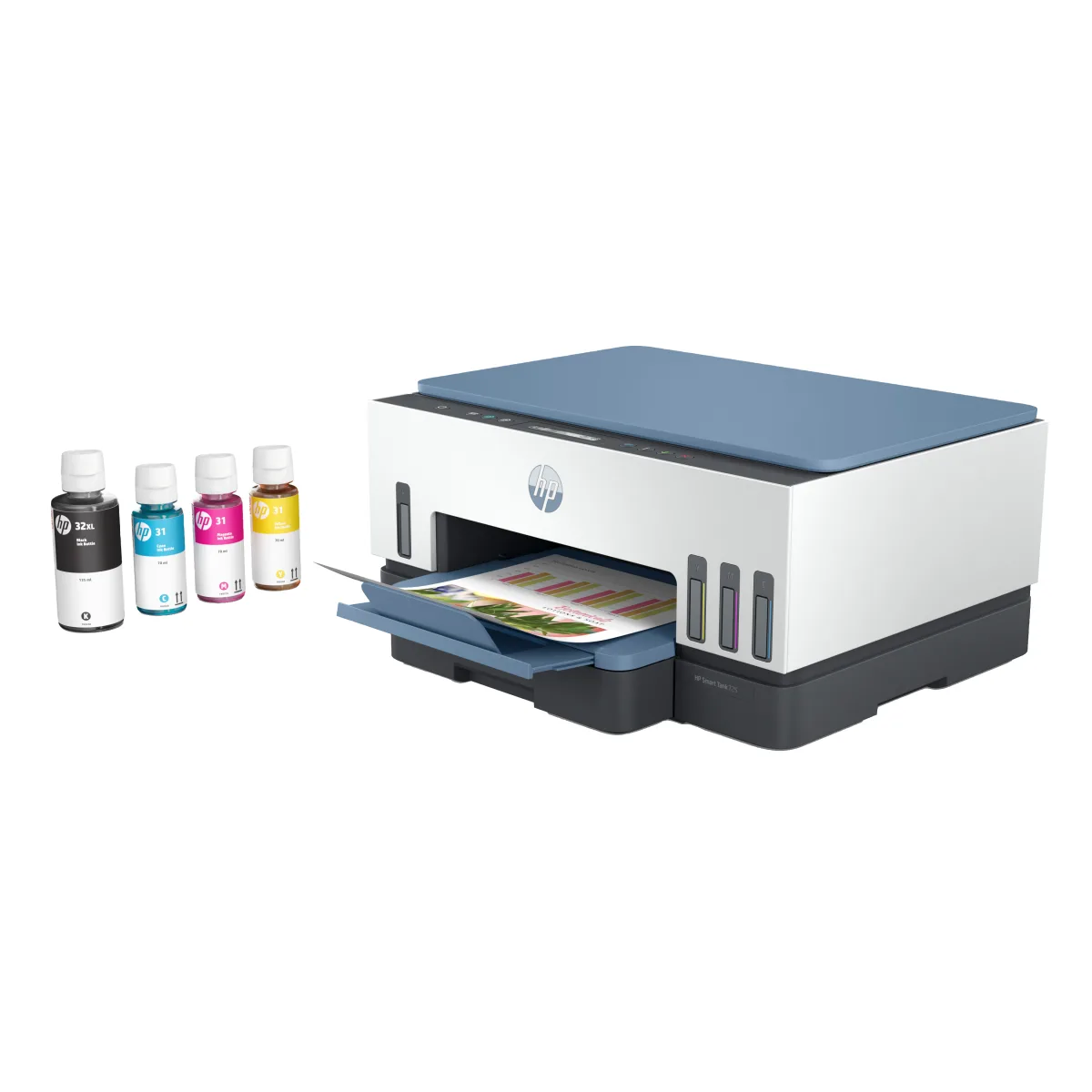 HP Smart Tank 725 All-in-One color A4 duplex 28B51A angle