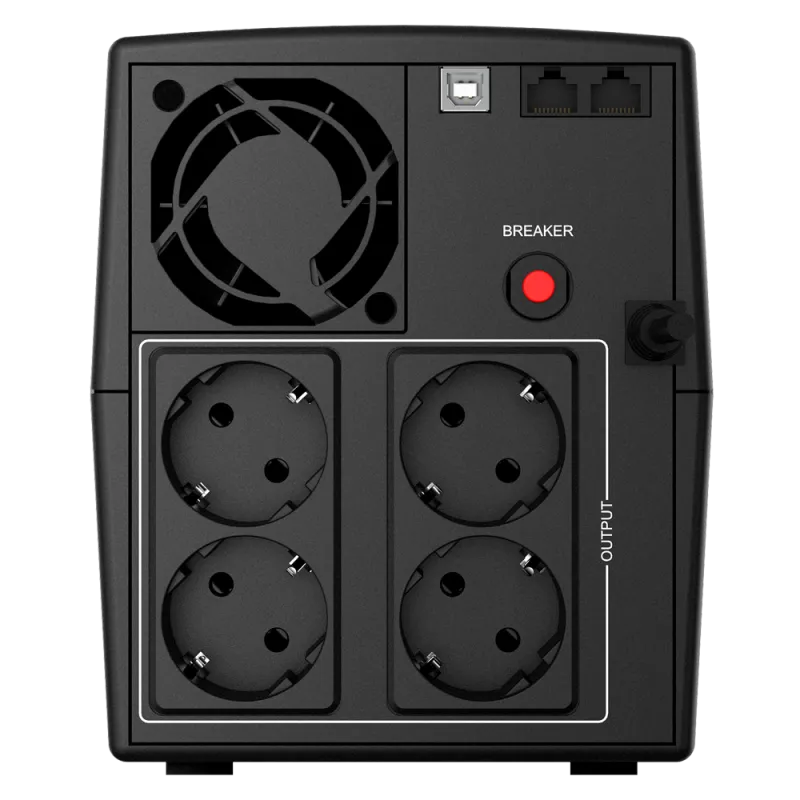 nJoy Keen 1000 USB, UPS Line interactive, 1000VA / 600 W, Iesiri: 4 Schuko 