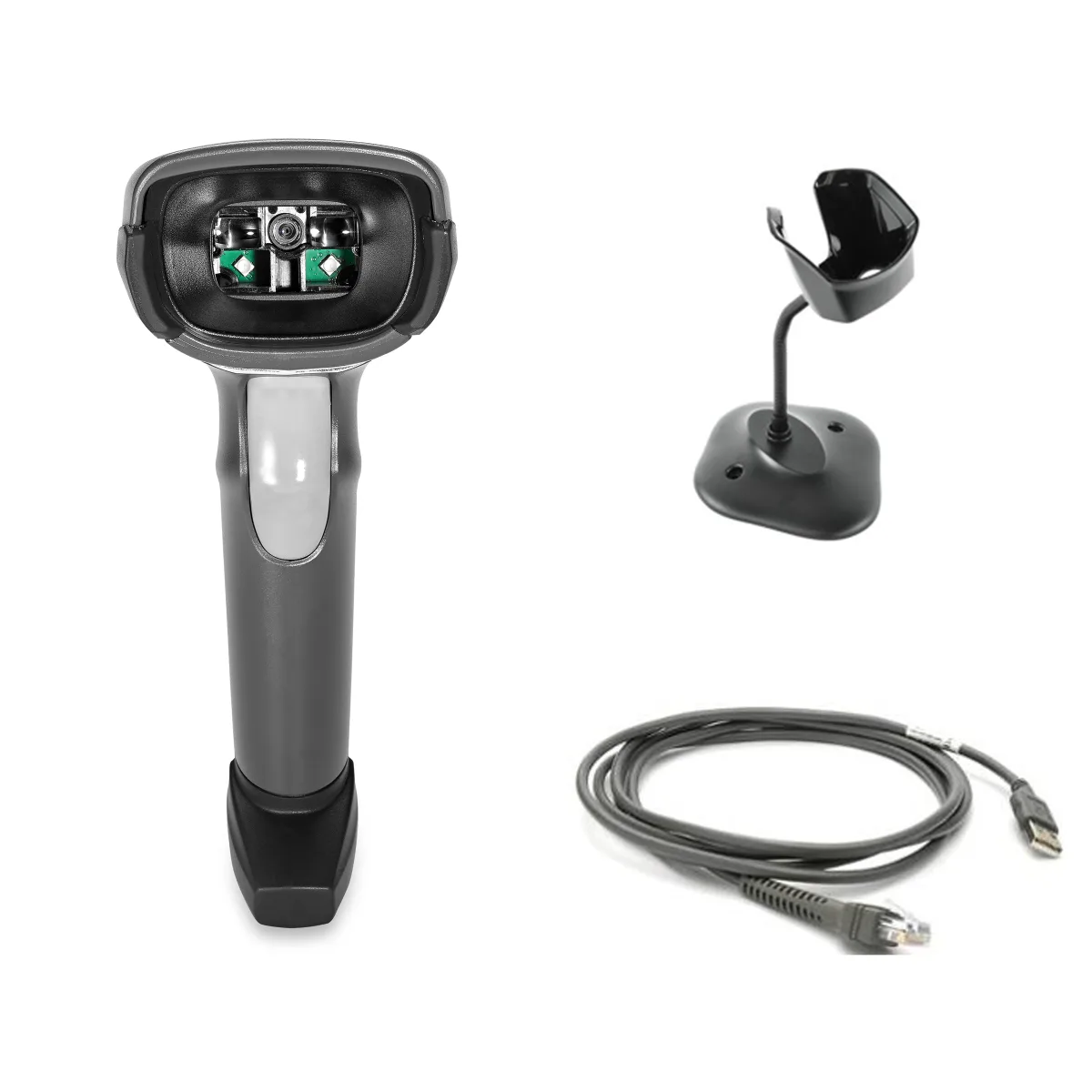 Zebra Scaner coduri de bare DS2208-SR 2D USB cu stand, negru 
