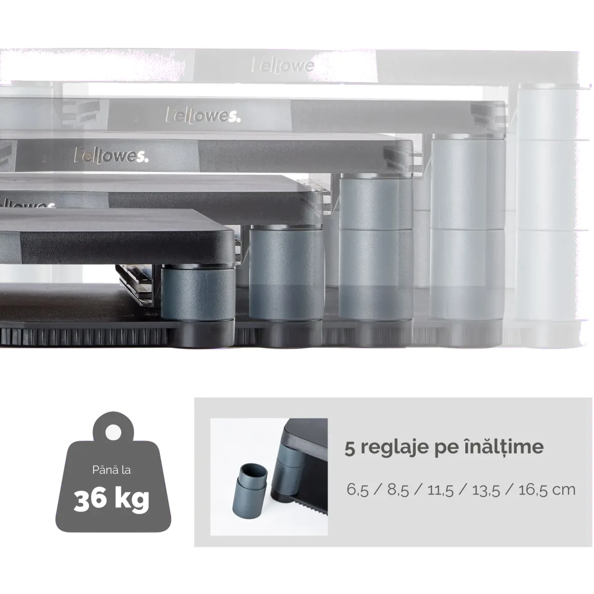 Fellowes Premium monitor riser graphite - suport pentru monitor 