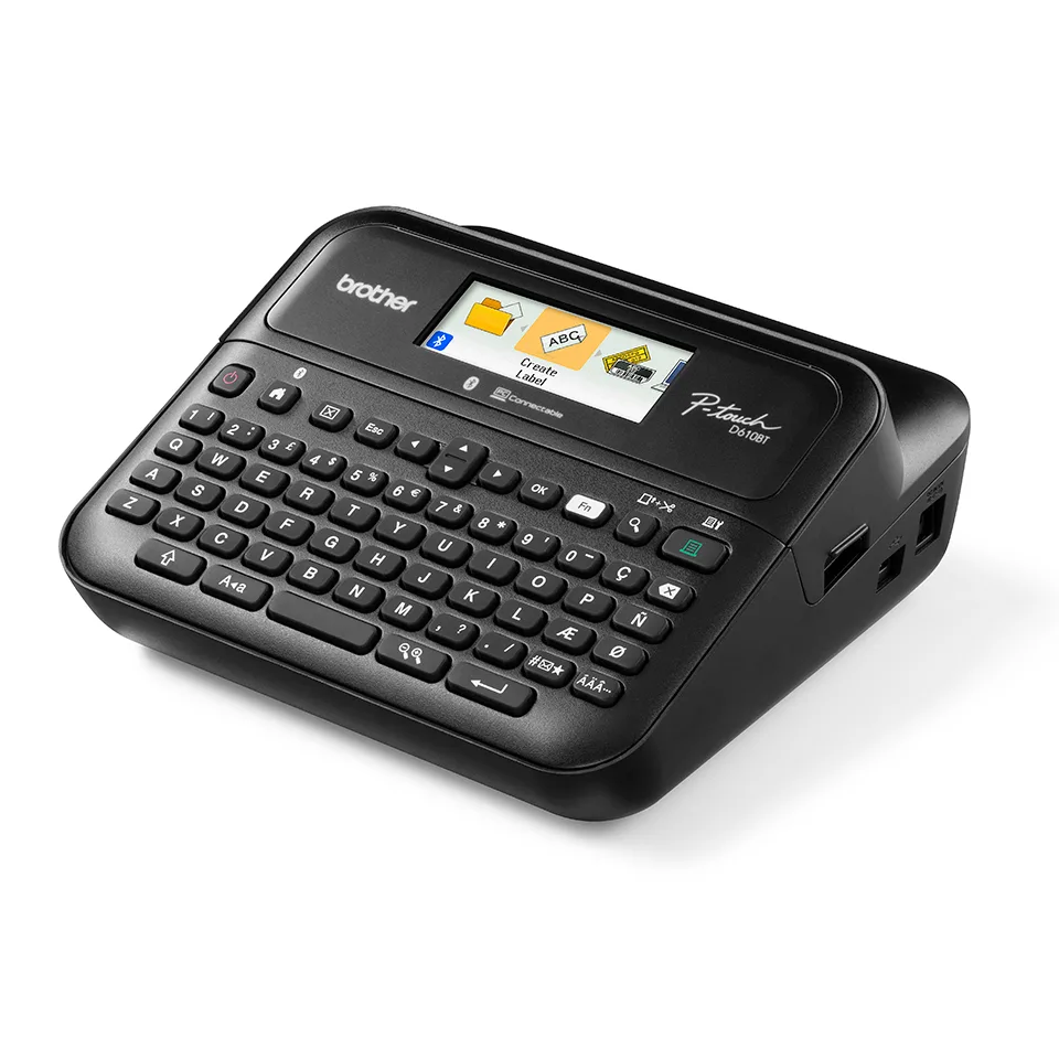 Brother Imprimanta etichete desktop PT-D610BTVP 180x360 dpi 30 mm/s USB Bluetooth angle