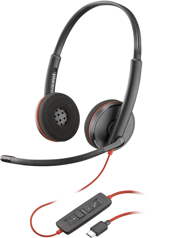 HP Poly Casca Blackwire 3220 cu fir, Binaural, On-Ear, conectare USB-C/USB-A (Bulk)