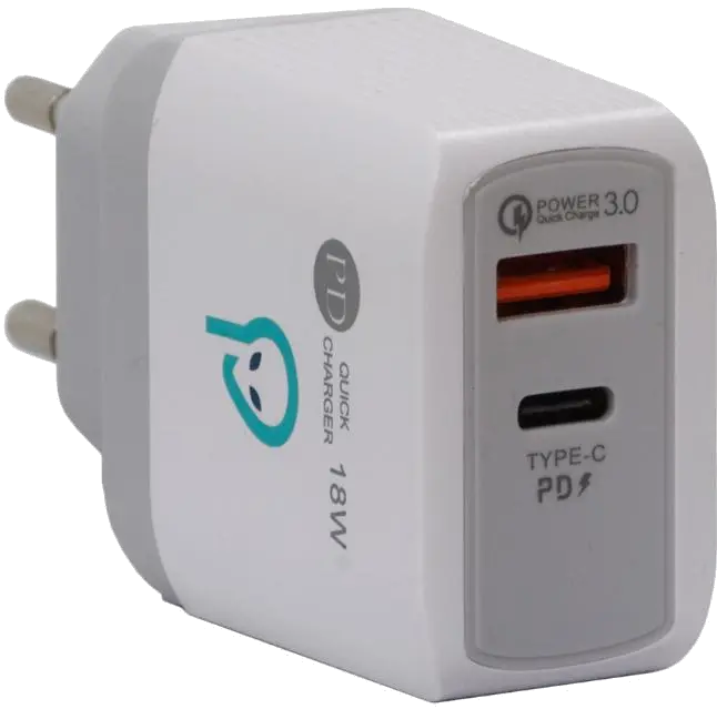 Spacer Incarcator retea Quick Charge 18W, USB Type-C + USB-A