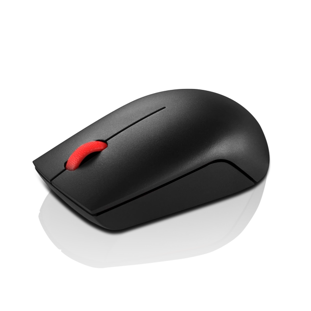 Lenovo Mouse Essential compact, wireless, ambidextru, 3 butoane, negru 