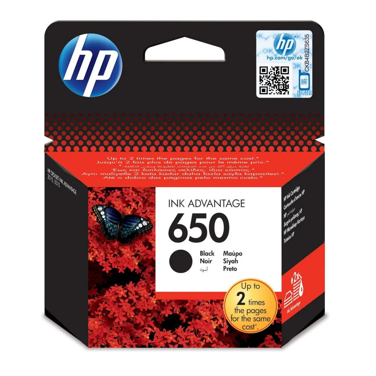 HP CZ101AE No. 650 Cartus inkjet black ORIGINAL, 360 pagini