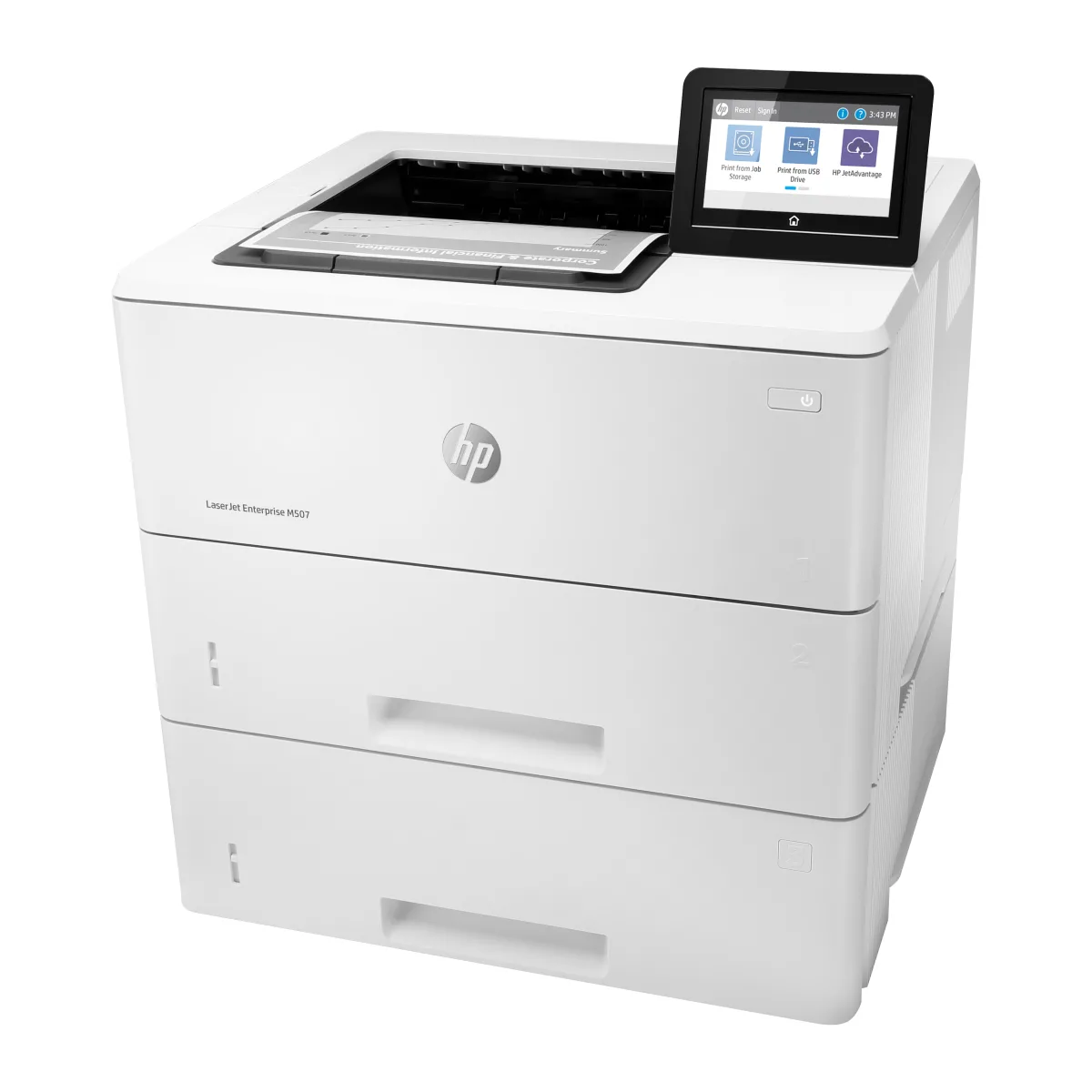 HP LaserJet Enterprise M507x imprimanta laser mono A4 Wi-Fi (1PV88A) angle