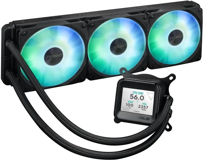 Asus PRIME LC 360 LCD ARGB NEGRU Cooler Procesor 3 ventilatoare radiator 360mm 
