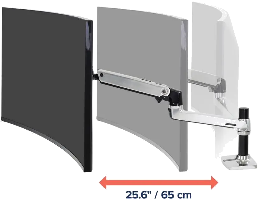 Ergotron Brat monitor pt. birou LX Desk Mount LCD arm, aluminiu polisat 