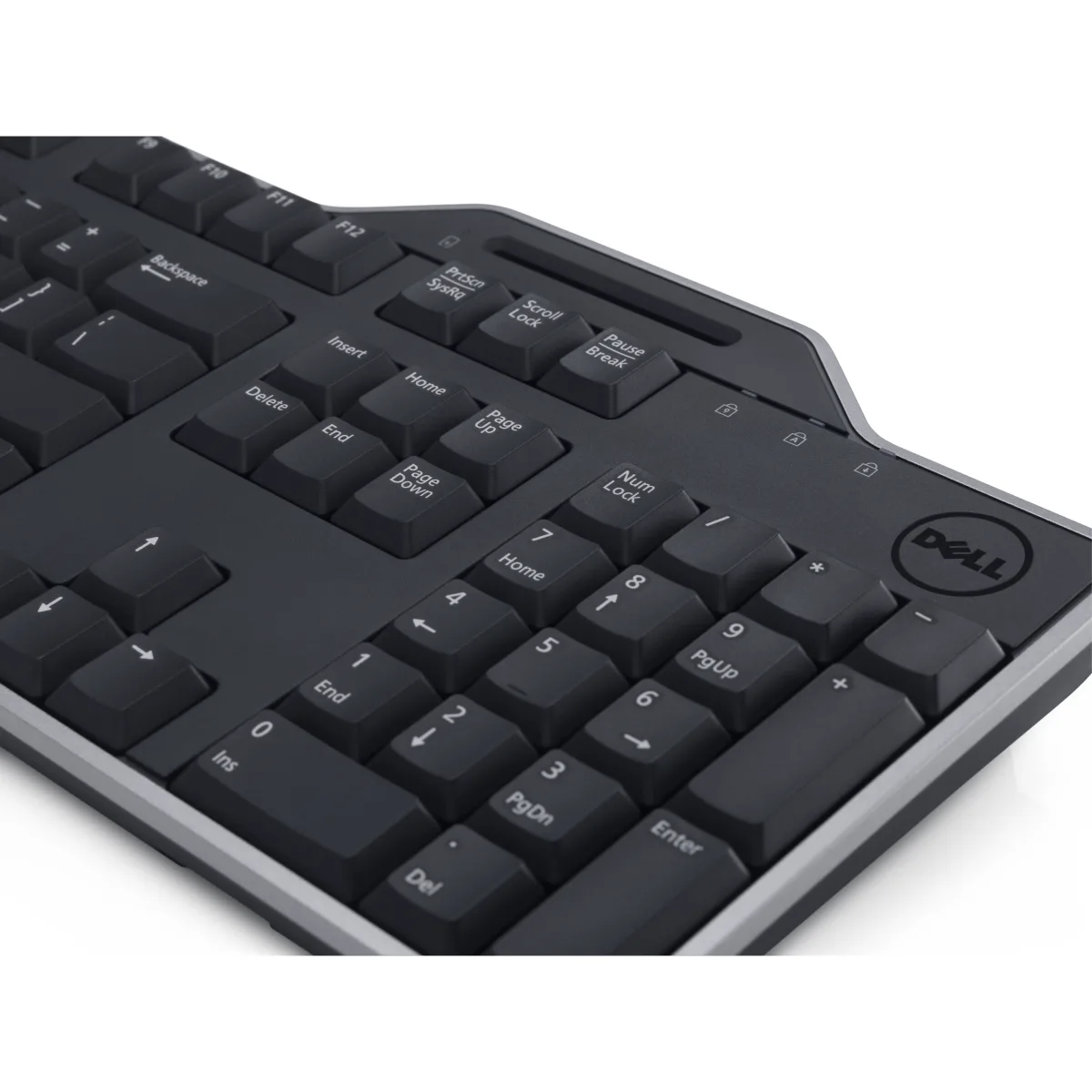 Dell Tastatura US/European (QWERTY) KB-813 Smartcard Reader USB angle