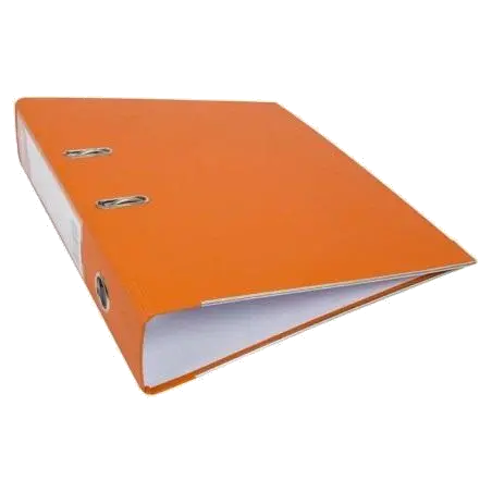Noki Biblioraft plastifiat 5cm orange, margini metalice 