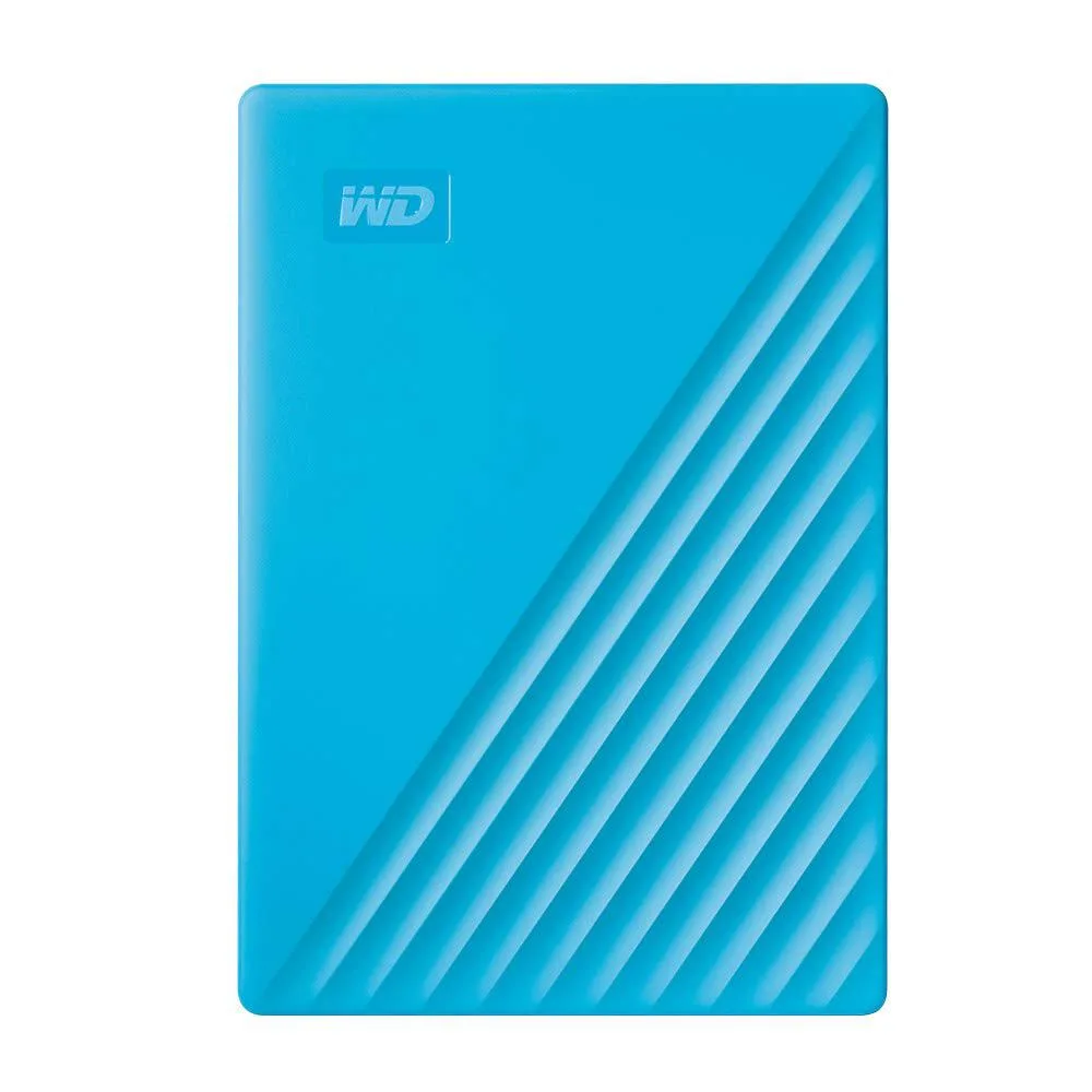 Western Digital My Passport HDD portabil 2TB 2.5inch USB 3.2 slim cripare 256-bit AES albastru