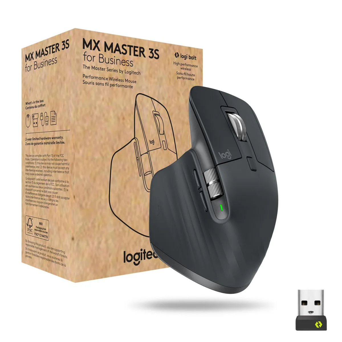 Logitech MX Master 3S for Business 8000 DPI, Graphite 