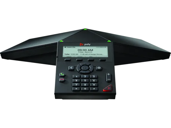 HP Poly Trio 8300 IP Conference Phone and PoE-enabled 