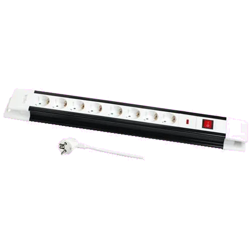 LogiLink Prelungitor Schuko x 8, conectare prin Schuko (T), cablu 3 m, 16 A, protectie