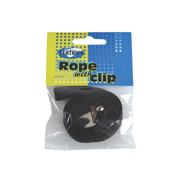 Office Clips ecuson cu snur textil negru