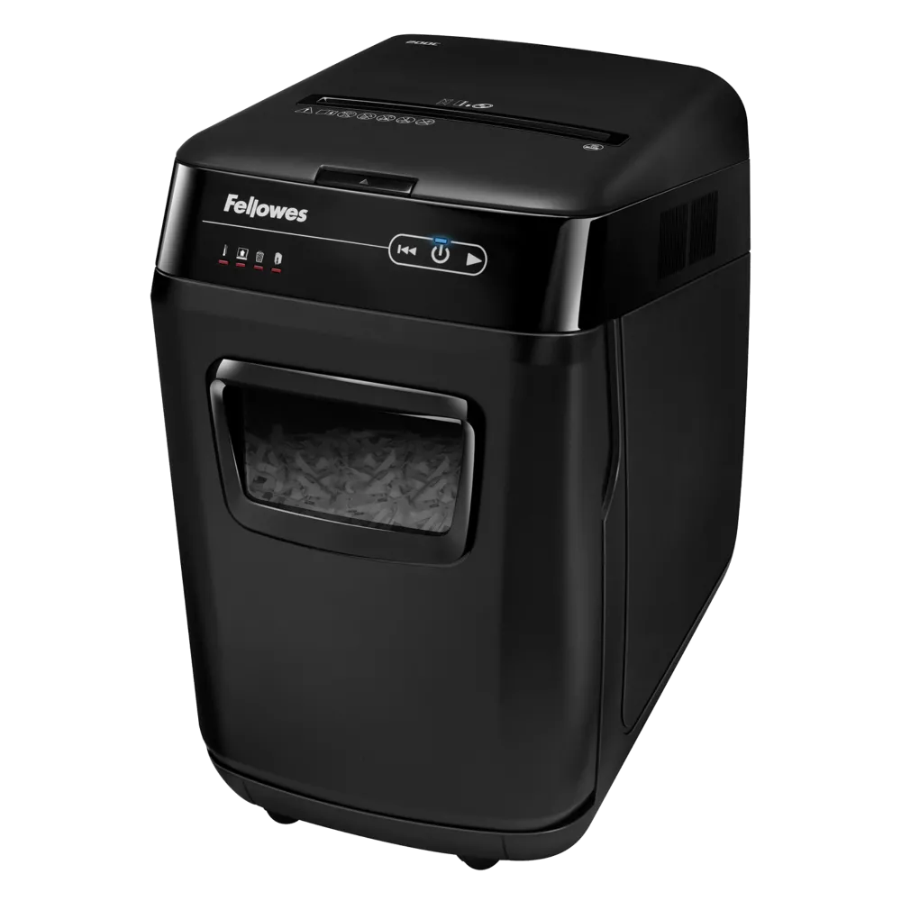 Fellowes Distrugator documente AutoMax 200C, ADF 200 coli, 10 coli manual, 4x38 mm, P-4, cos 32L