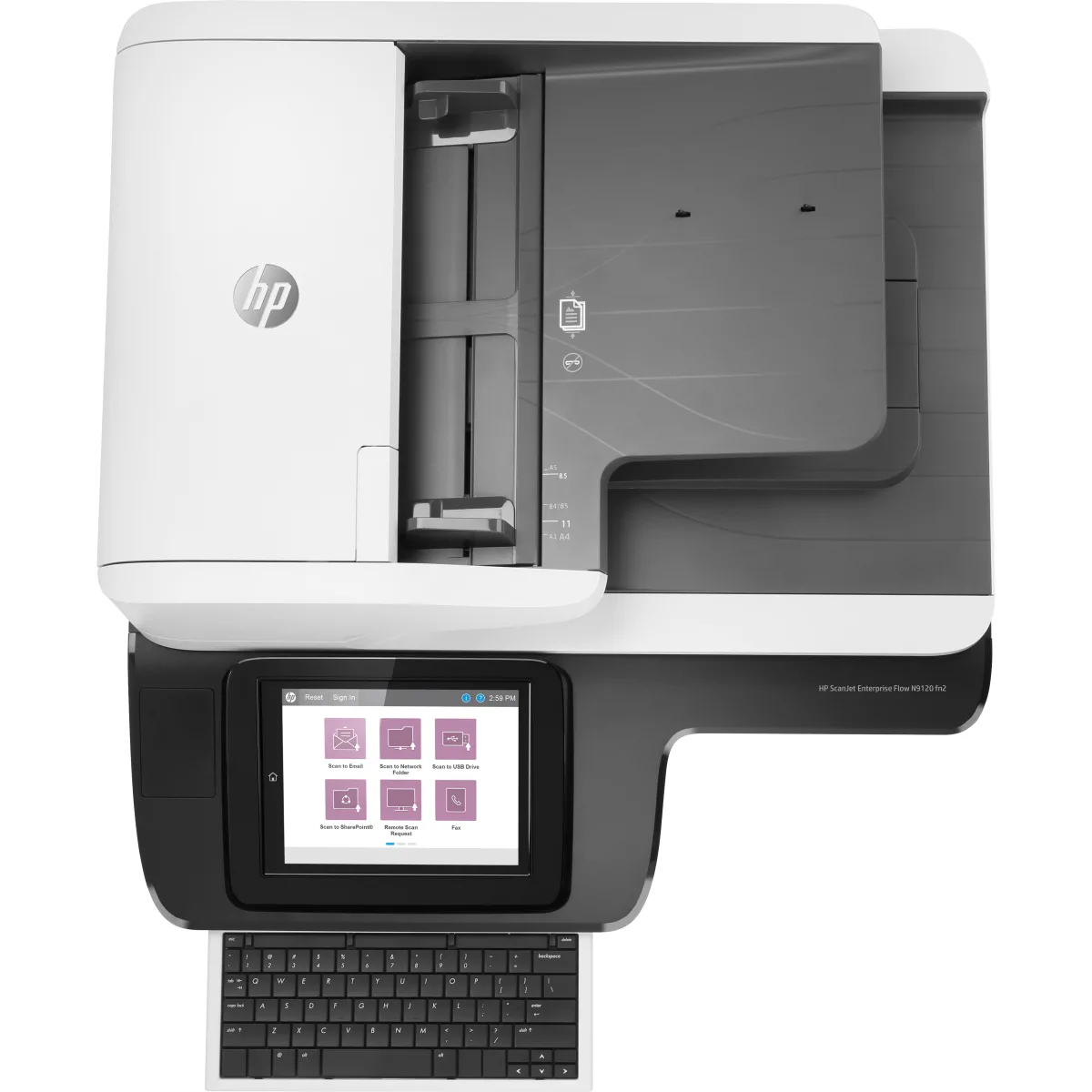 HP ScanJet Enterprise Flow N9120 fn2 scanner A3 angle