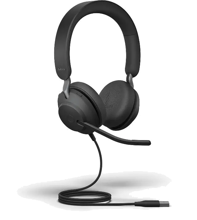 Jabra Casca EVOLVE2 40 MS cu fir, Binaural, On-Ear, conectare USB-A 