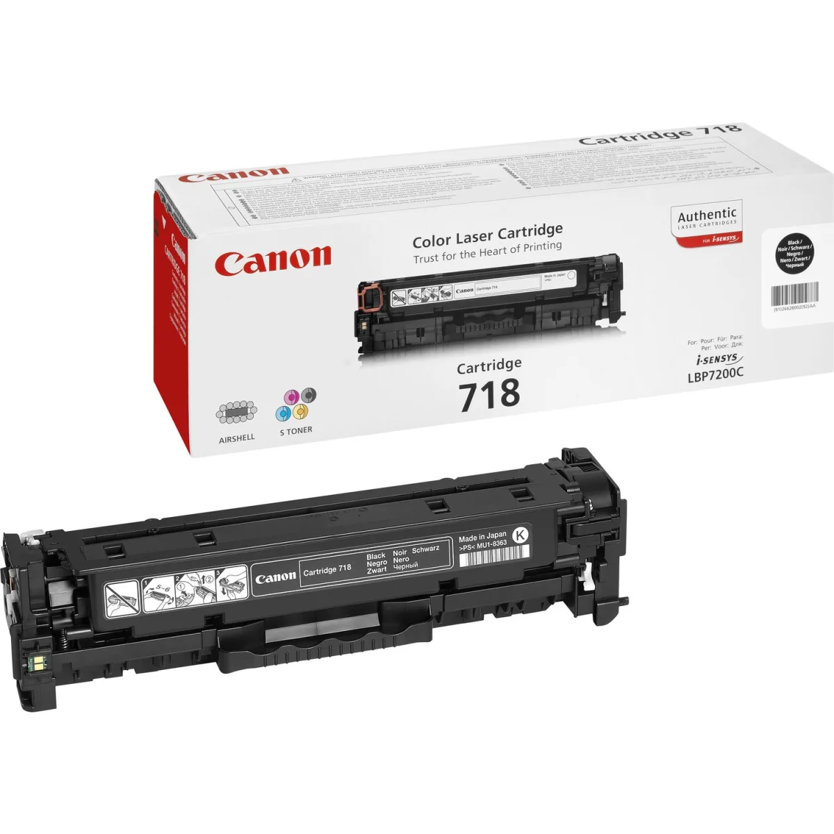 Canon CRG718B Cartus toner negru pt LBP-7200CDN, LBP7660Cdn, MF-8350C, 3400 pag