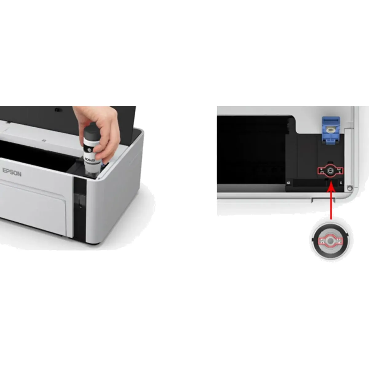 Epson Imprimanta inkjet mono CISS M1100 A4 alimentare: 150 coli USB 2.0 alb/negru 