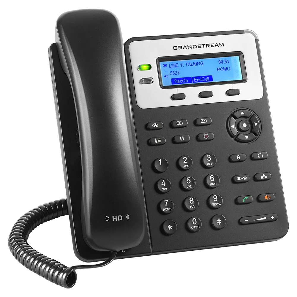 Grandstream Networks GXP1620 basic IP phone, 2 SIP accounts, 2 lines, NO PoE 