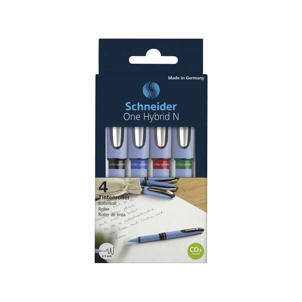 Schneider Set 4 rollere One Hybrid N 0.5mm cerneala lichida