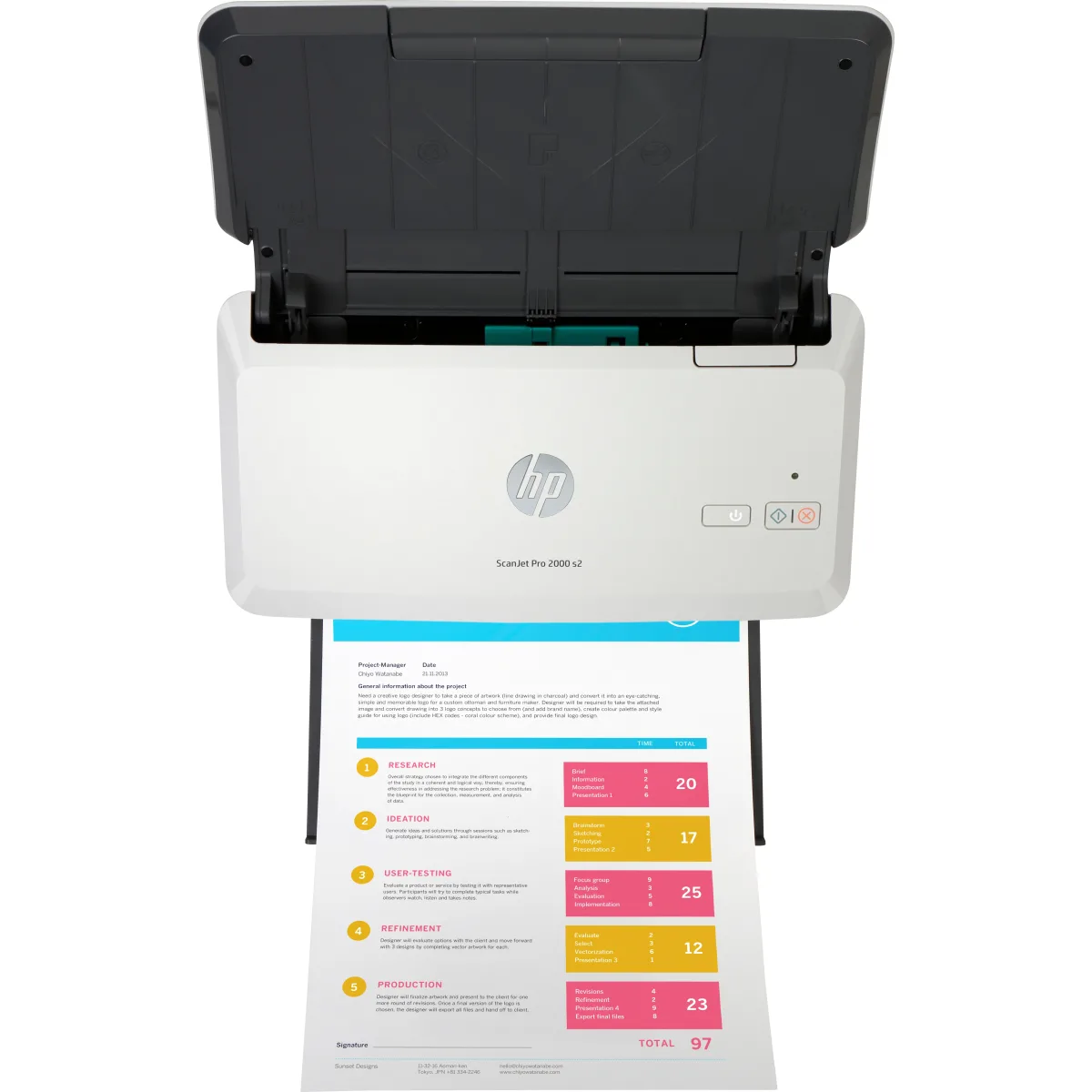 HP ScanJet Pro 2000 s2 scanner A4 duplex compact angle